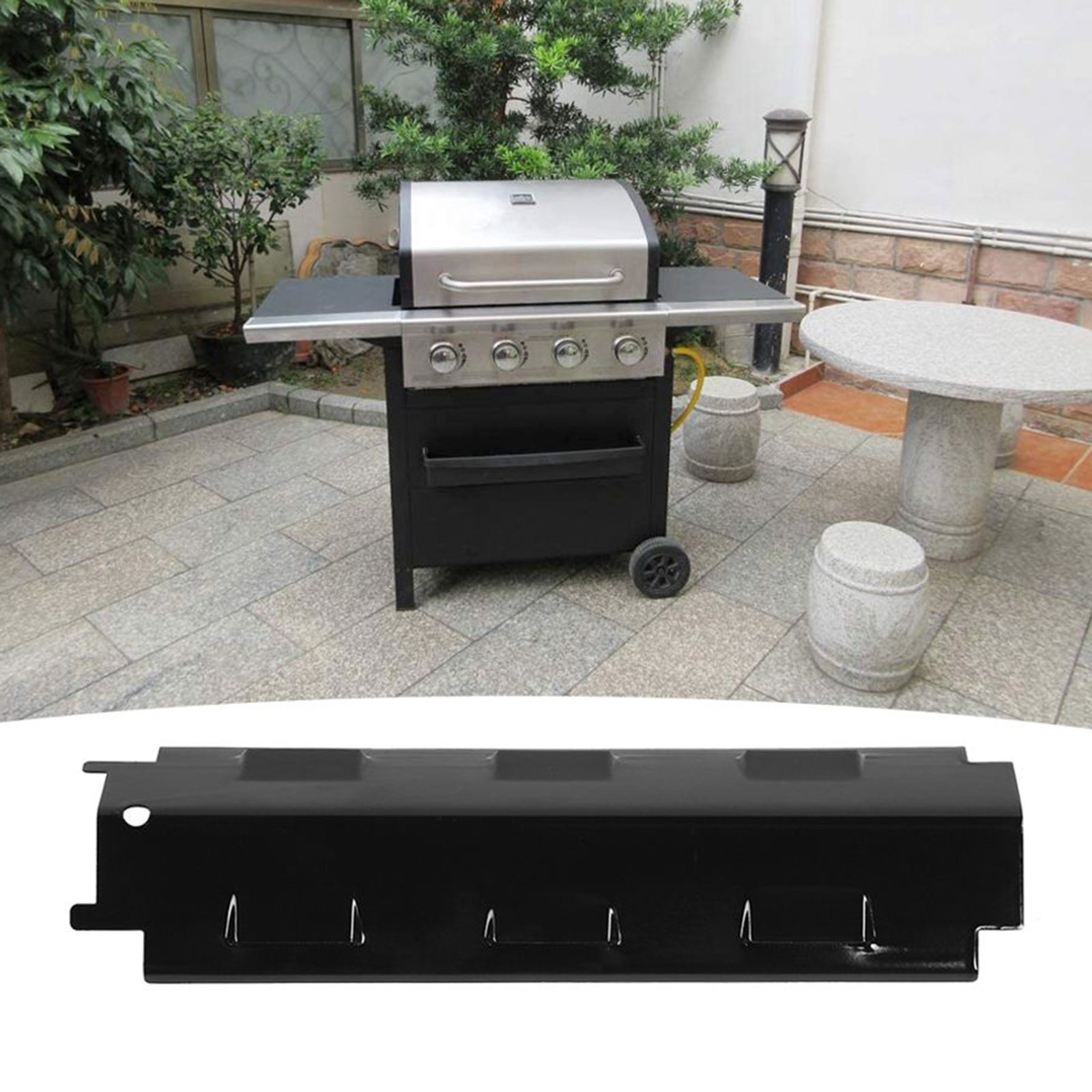 4Pcs Replacement Adjustable Gas Grill Heat Tent Shield Plate For BBQ